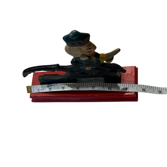 Vintage Nutcracker on Red Wooden Base - Picture 8 of 8